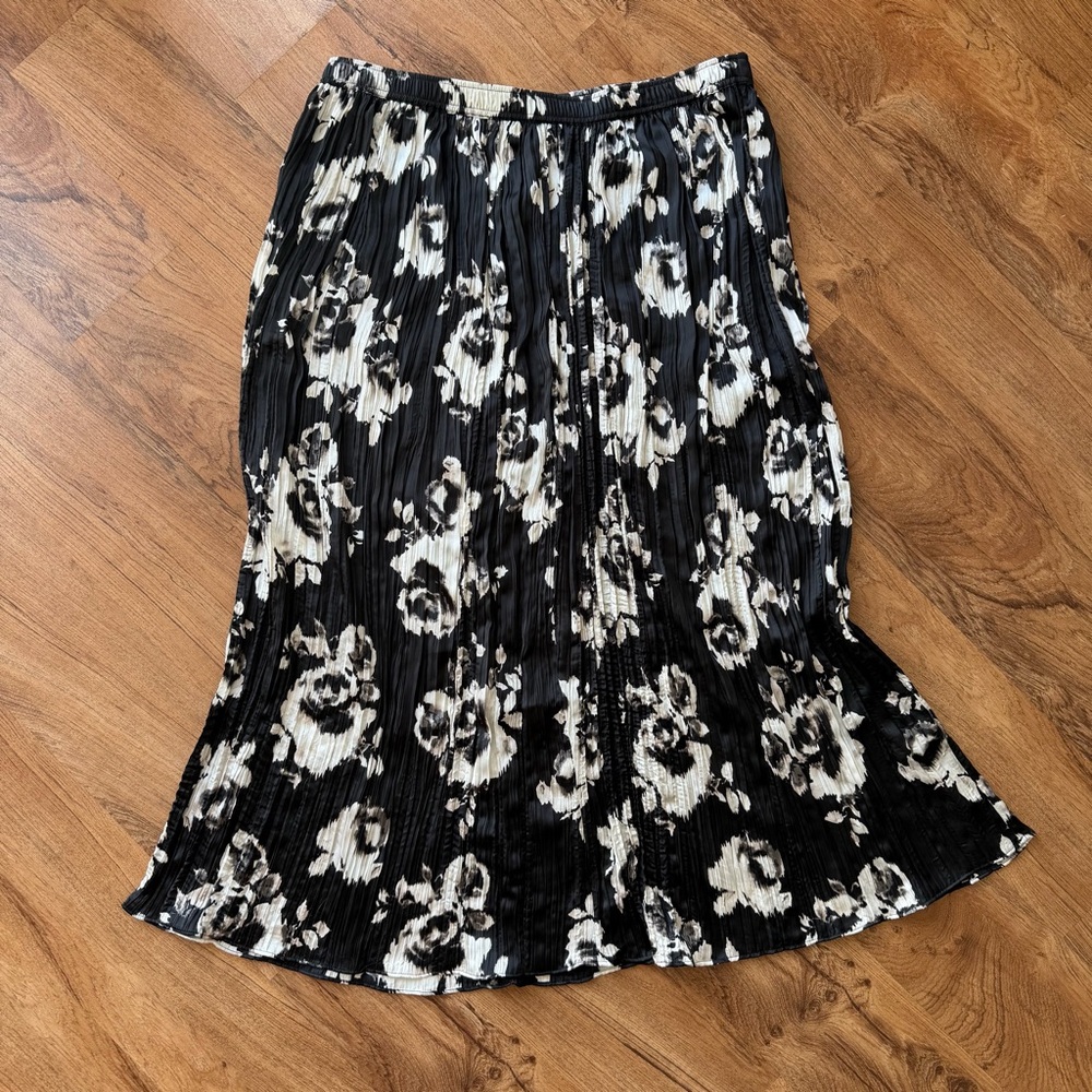 Fairy Grunge Pleated Floral Maxi Skirt by Simply Vera Wang NWT Women’s XL